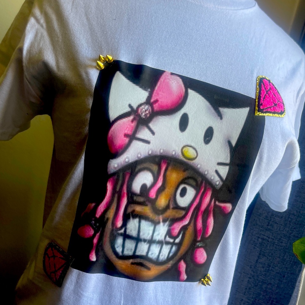White custom Graphic T-Shirt